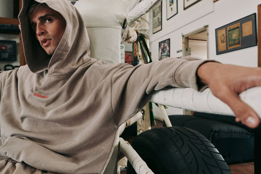 SŚAINT - THE RIVAL HOODIE - ACID WASH BEIGE