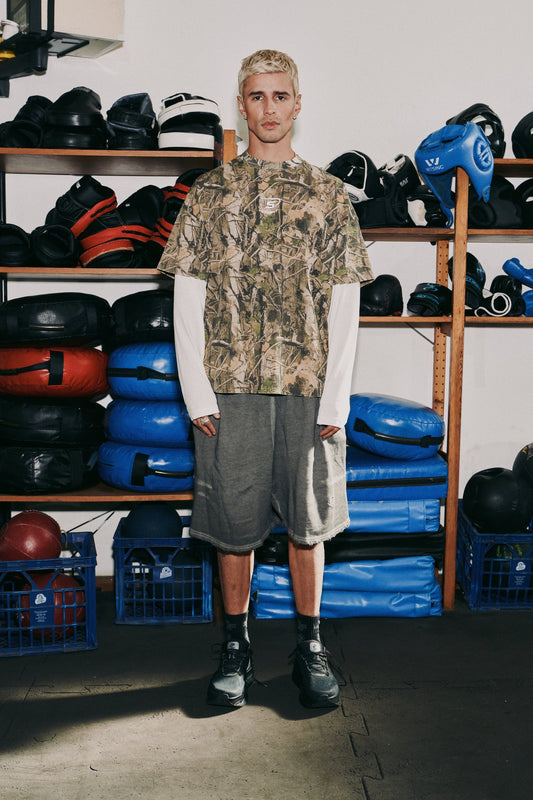 SSAINT - ROUND ONE LAYERED TEE - VINTAGE CAMO