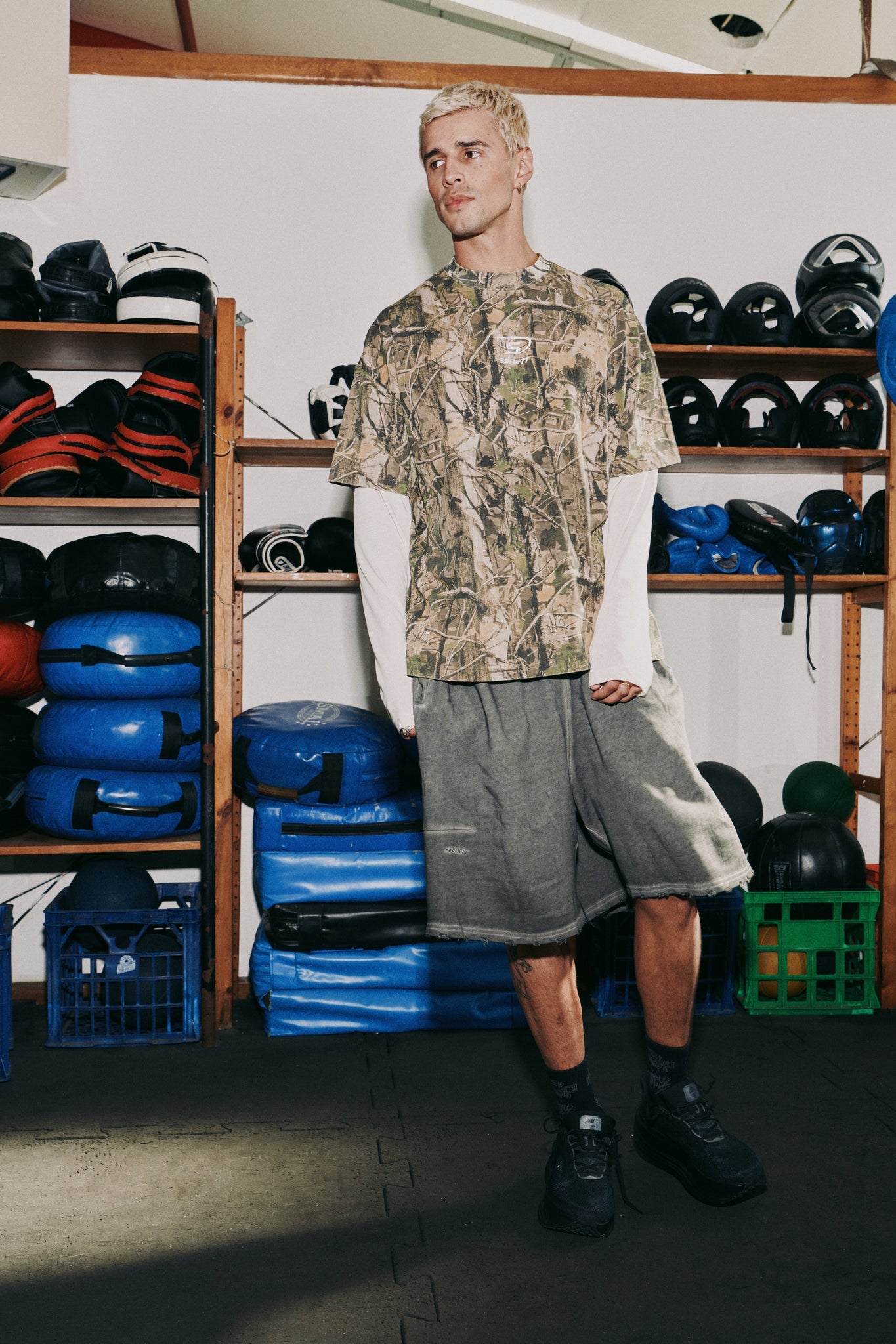 SSAINT - ROUND ONE LAYERED TEE - VINTAGE CAMO