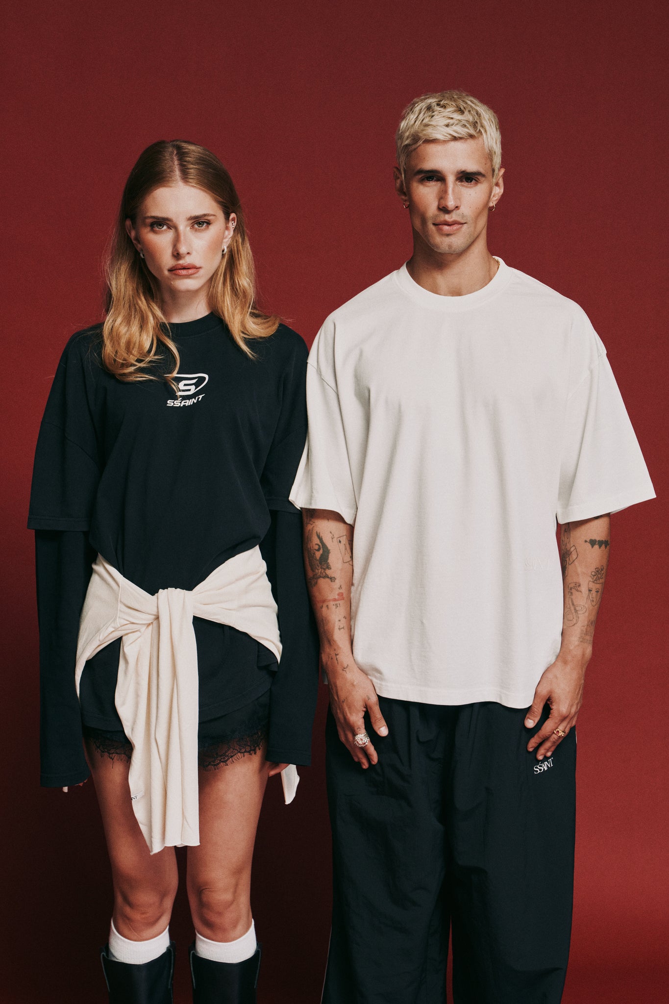 SSAINT - THE LEGACY TEE - WASHED WHITE // TONAL LOGO