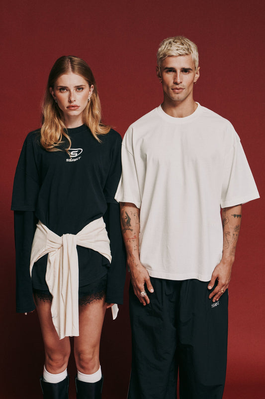 SSAINT - THE LEGACY TEE - WASHED WHITE // TONAL LOGO