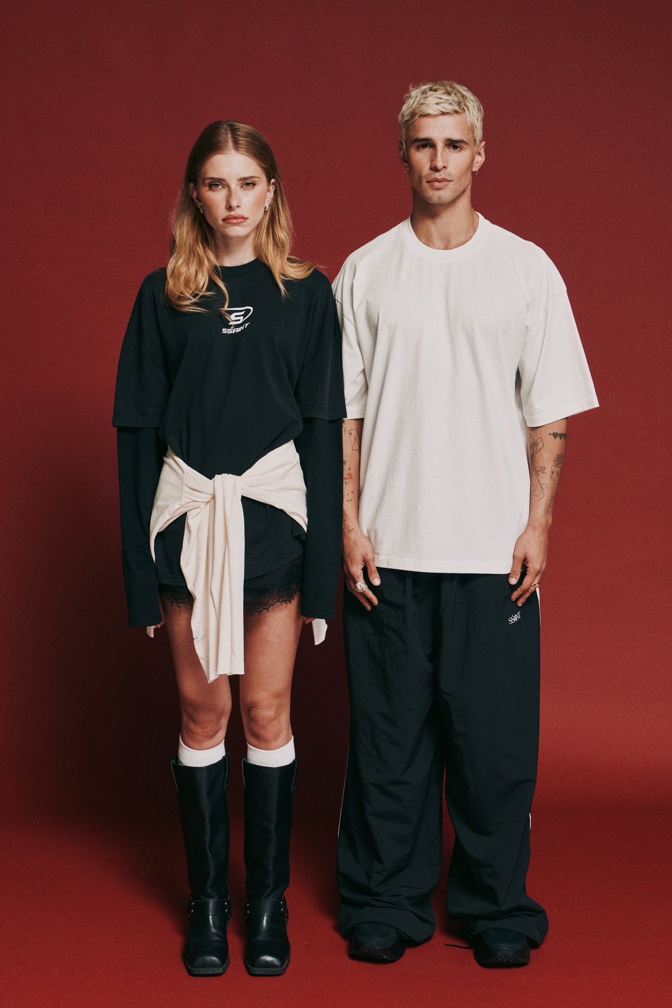 SŚAINT - FIGHT NIGHT WINDBREAKER PANT - BLACK