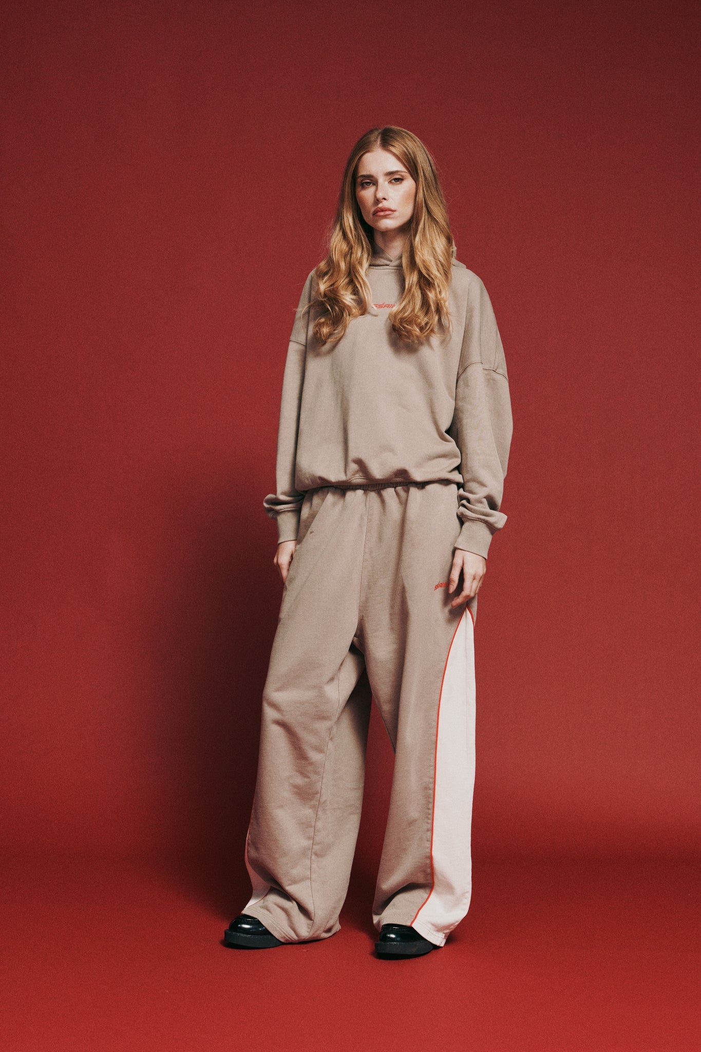 SŚAINT - THE RIVAL HOODIE - ACID WASH BEIGE