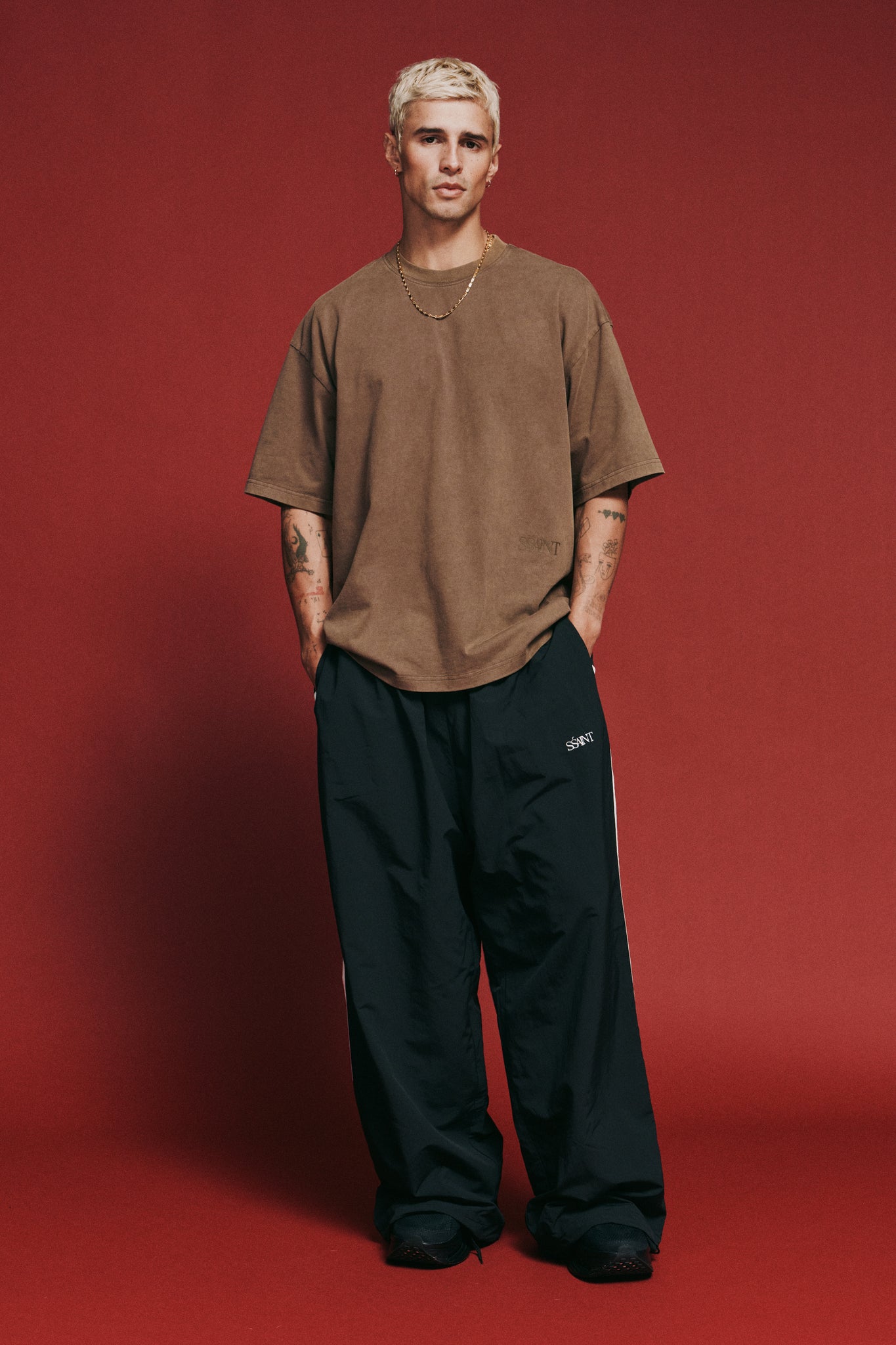 SSAINT - THE LEGACY TEE - VINTAGE BROWN // TONAL LOGO