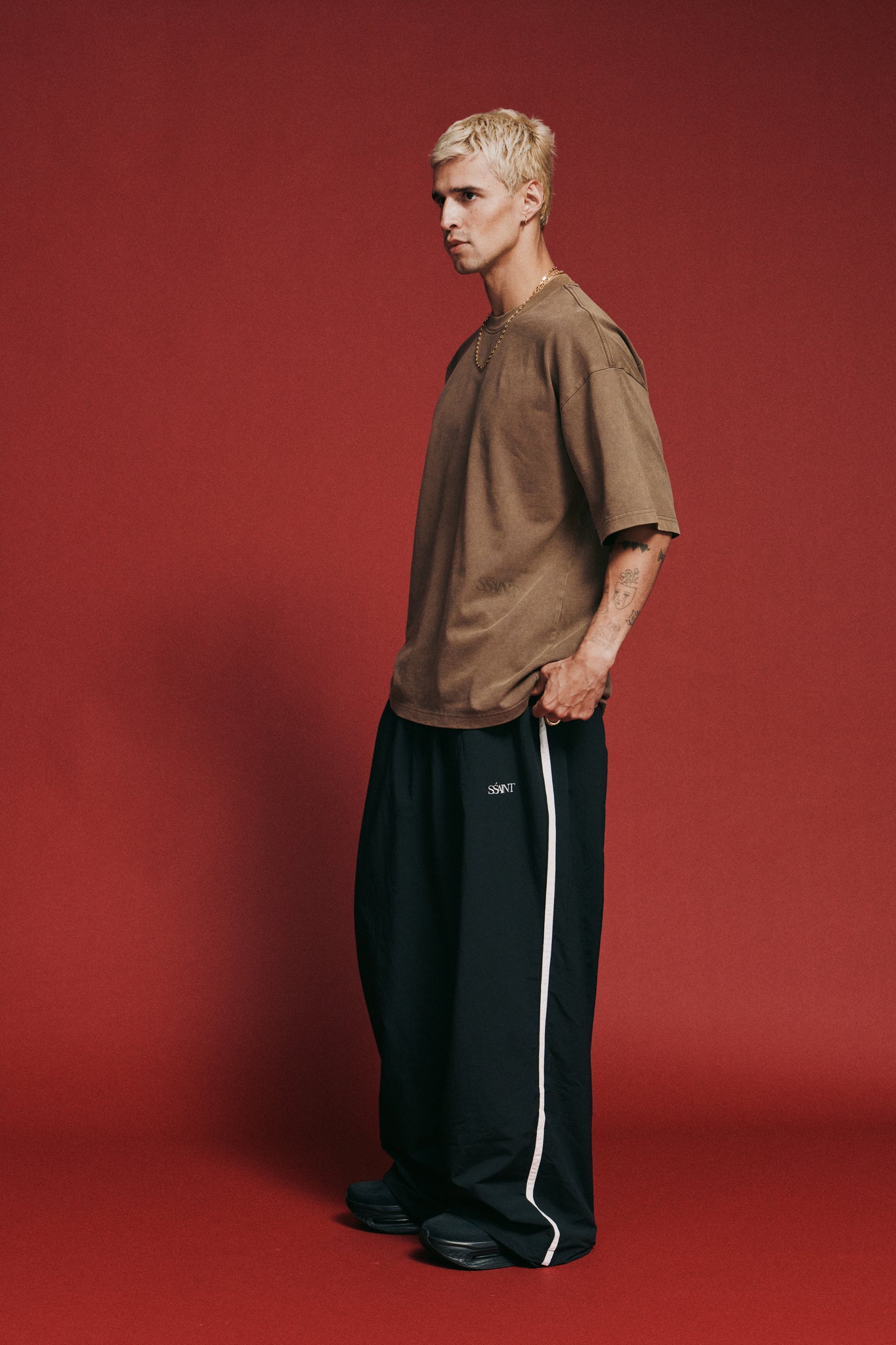 SŚAINT - FIGHT NIGHT WINDBREAKER PANT - BLACK
