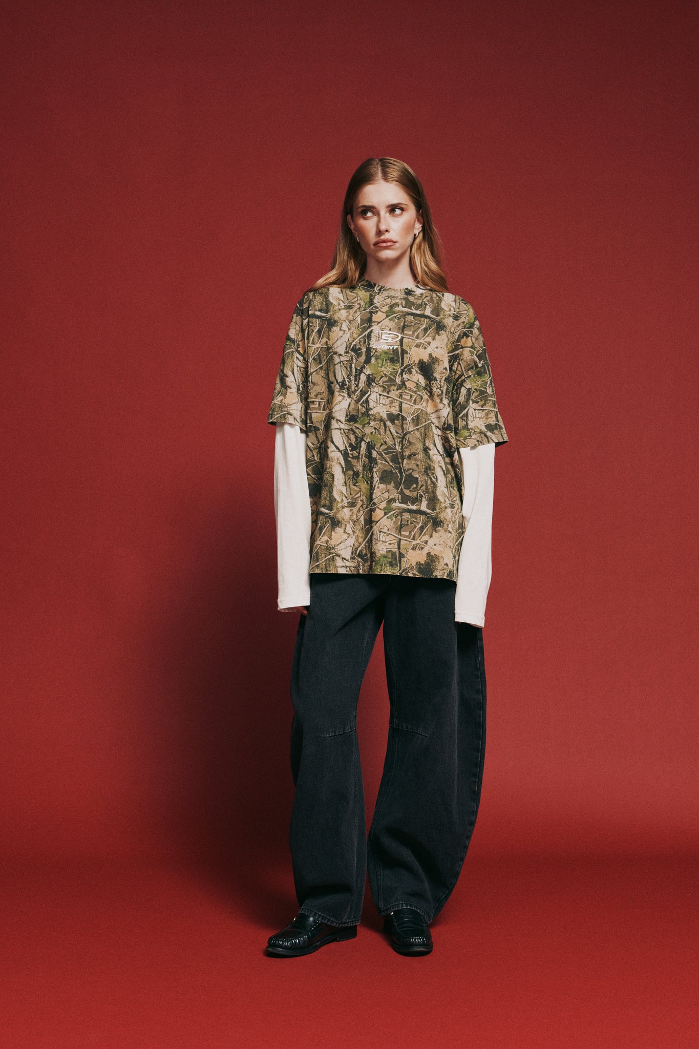 SSAINT - ROUND ONE LAYERED TEE - VINTAGE CAMO