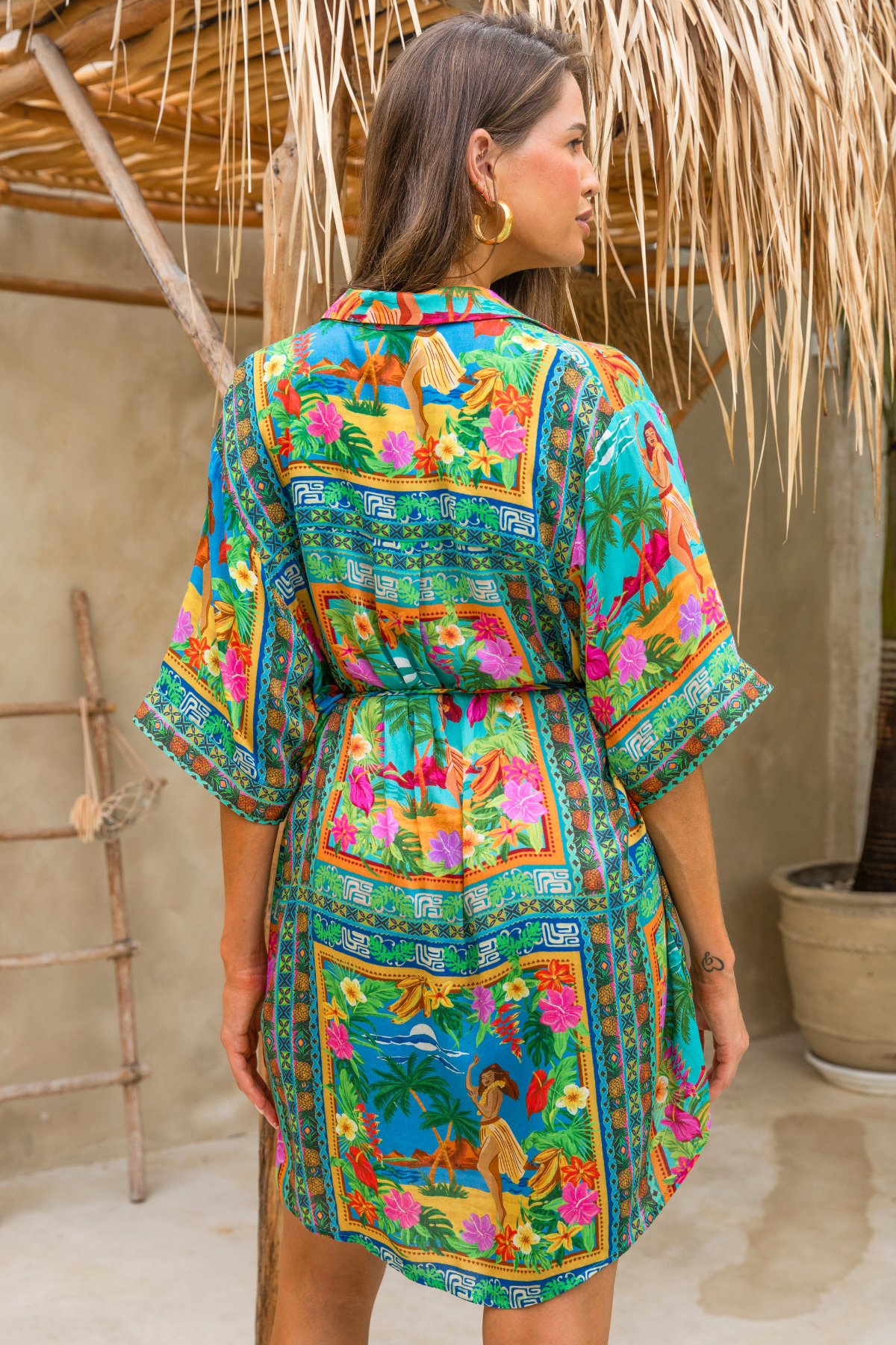Nine Lives Bazaar - Lois Shirt Dress - Tiki