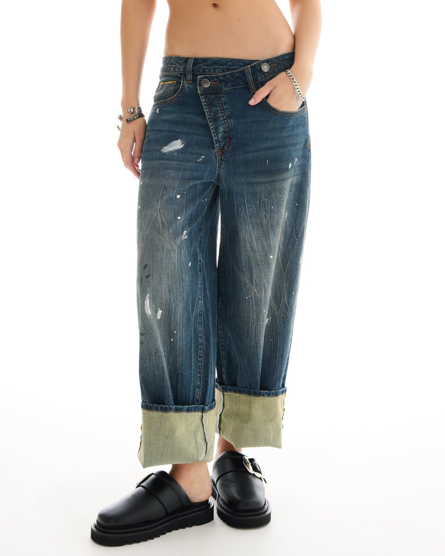 The Tales - Selvedge Denim Cross Over Slouch Jeans