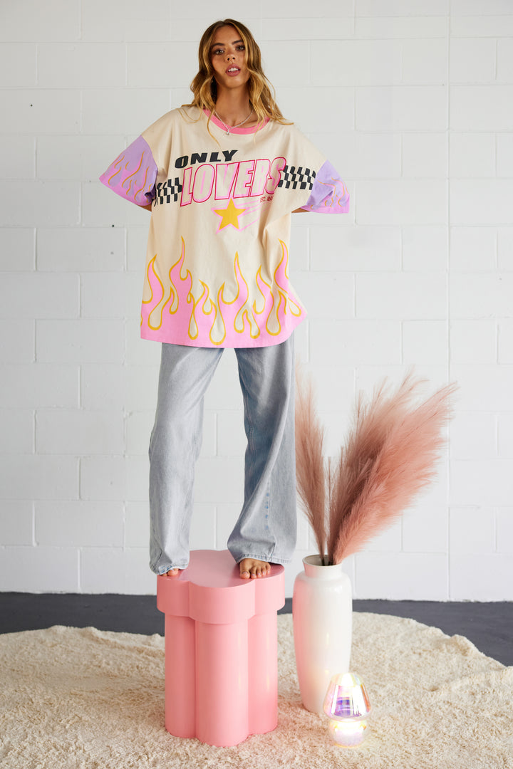 Only Lovers Left - Moto Tee - Cream - Coming Soon