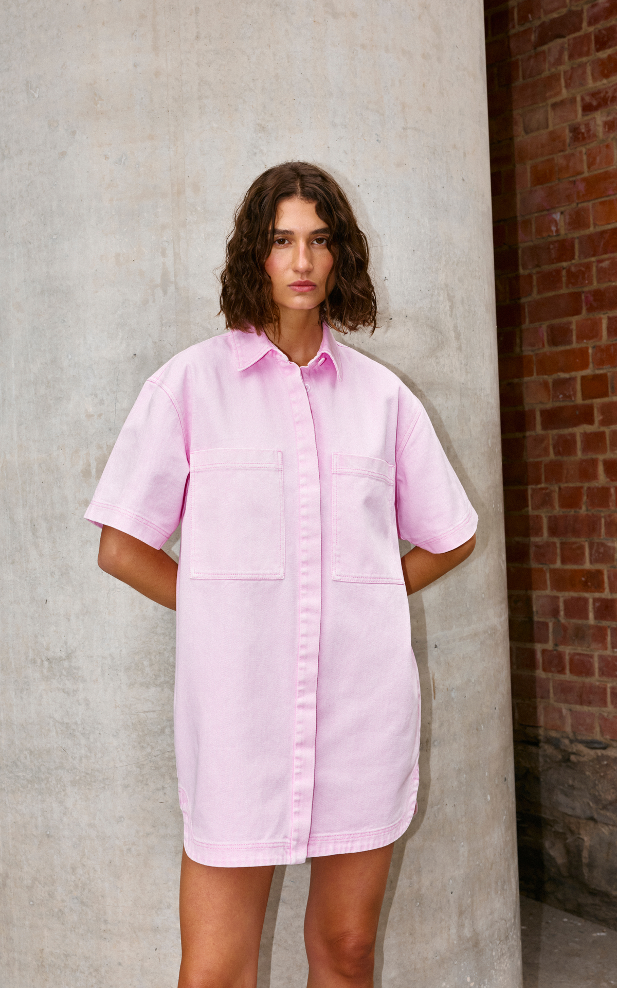 Kinney - Freya Dress - Blush Wash Denim