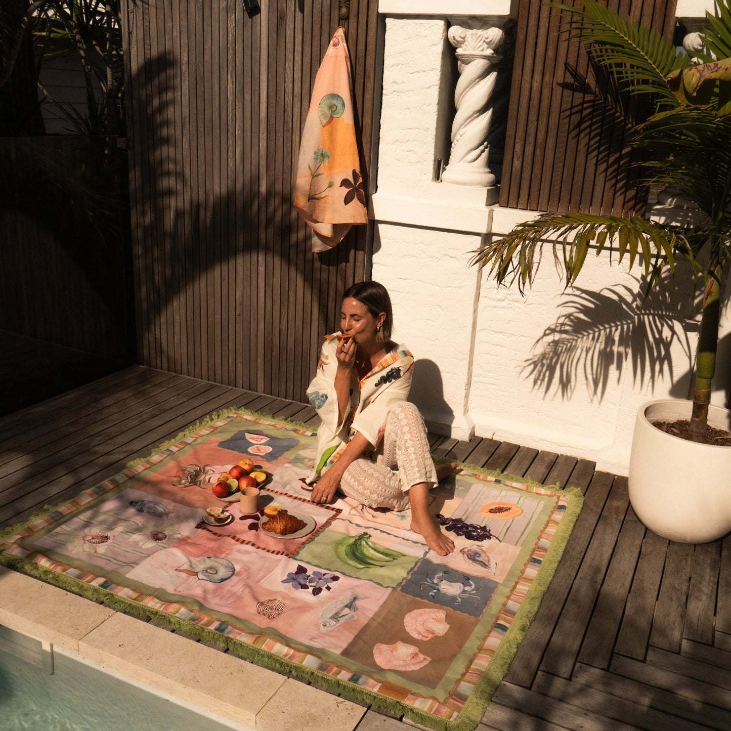Wandering Folk X Annie Everingham - Sarong - Pastel Sea