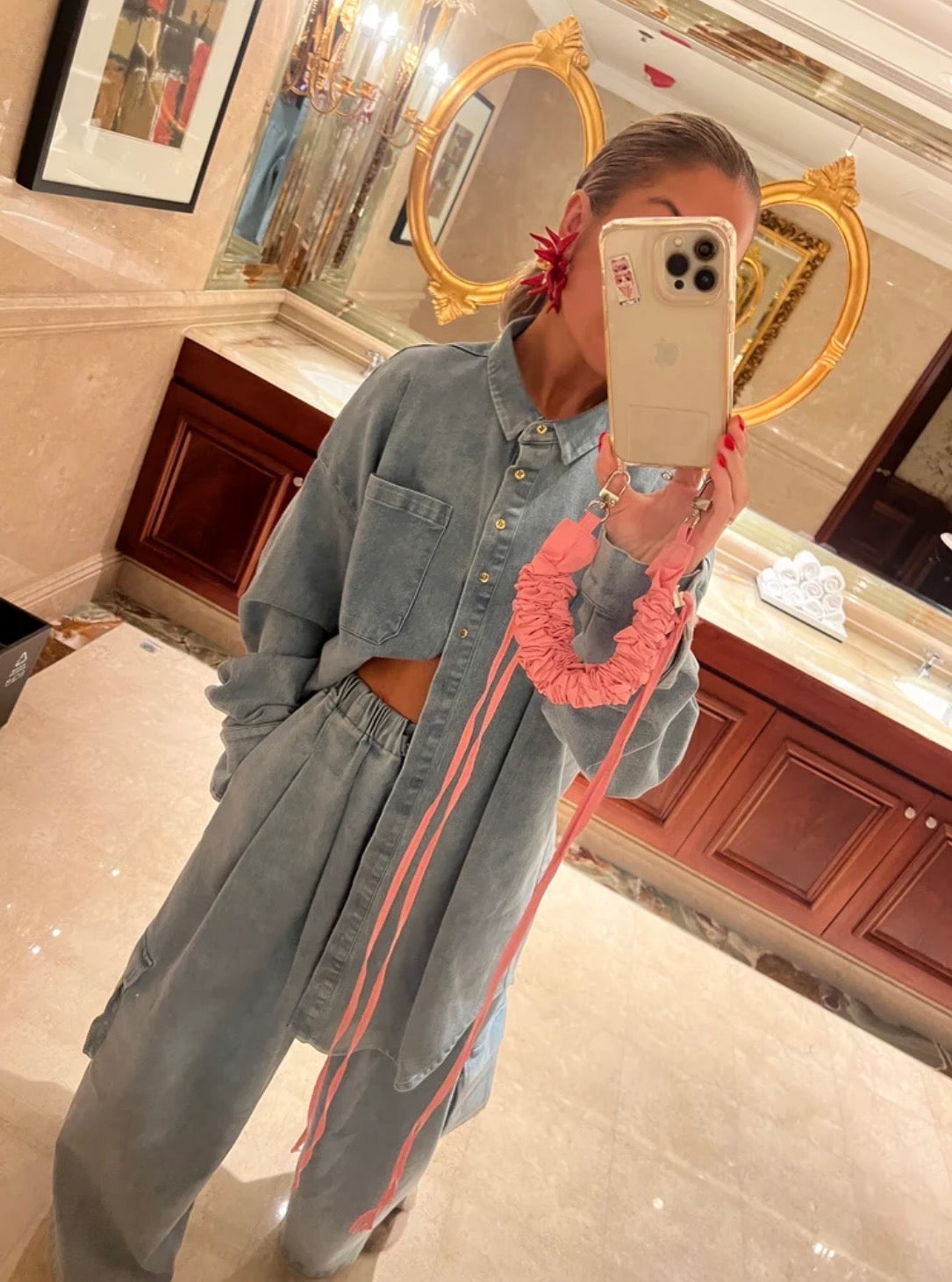 La Boheme Girls - Ezra Pants - Denim Blue