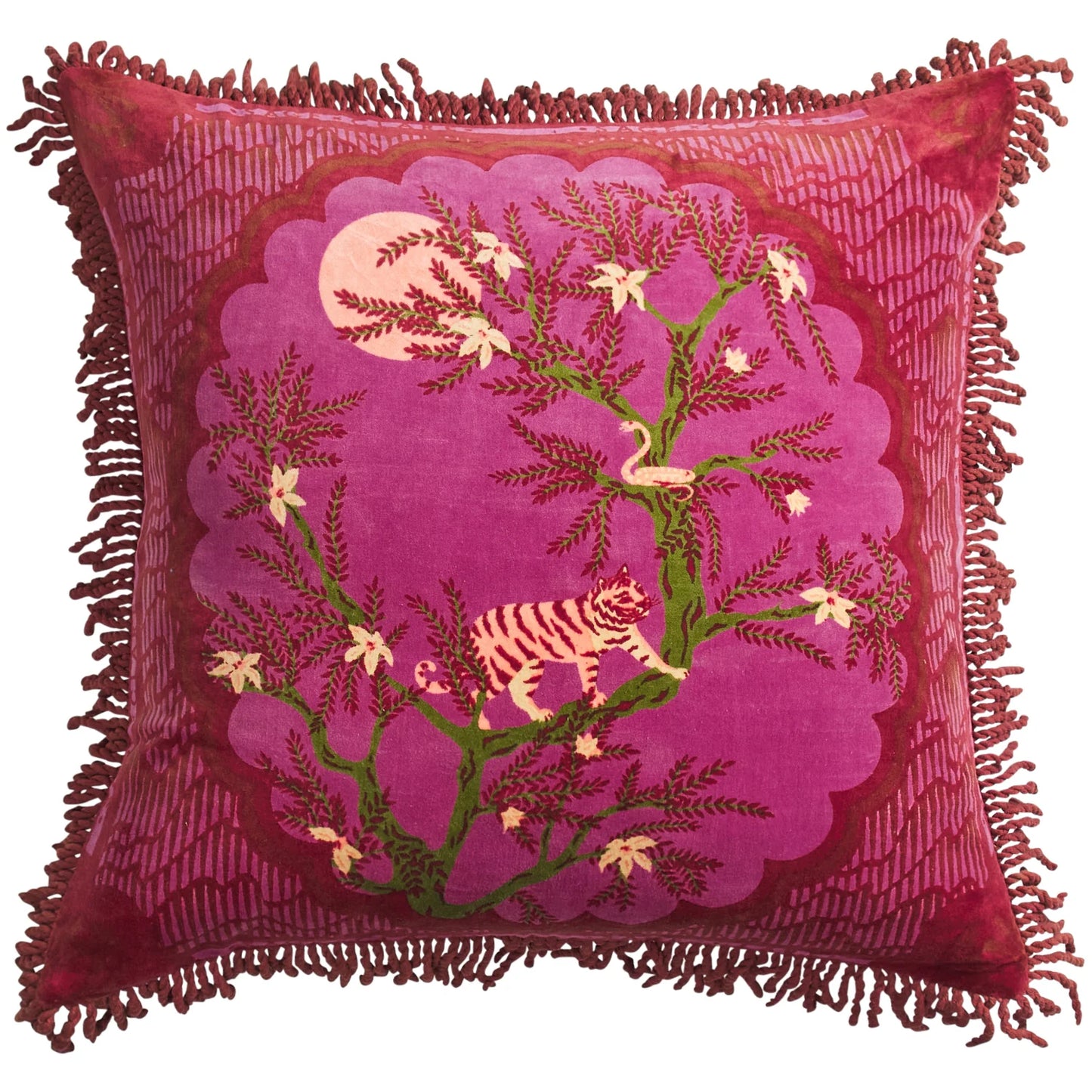 Sage X Clare - Andrea Velvet Cushion - Pansy
