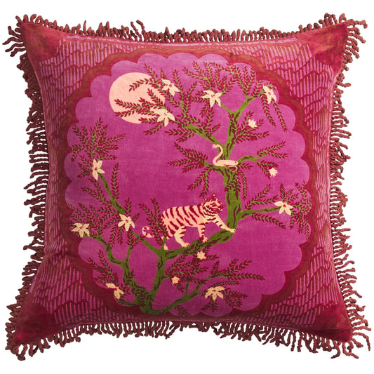 Sage X Clare - Andrea Velvet Cushion - Pansy
