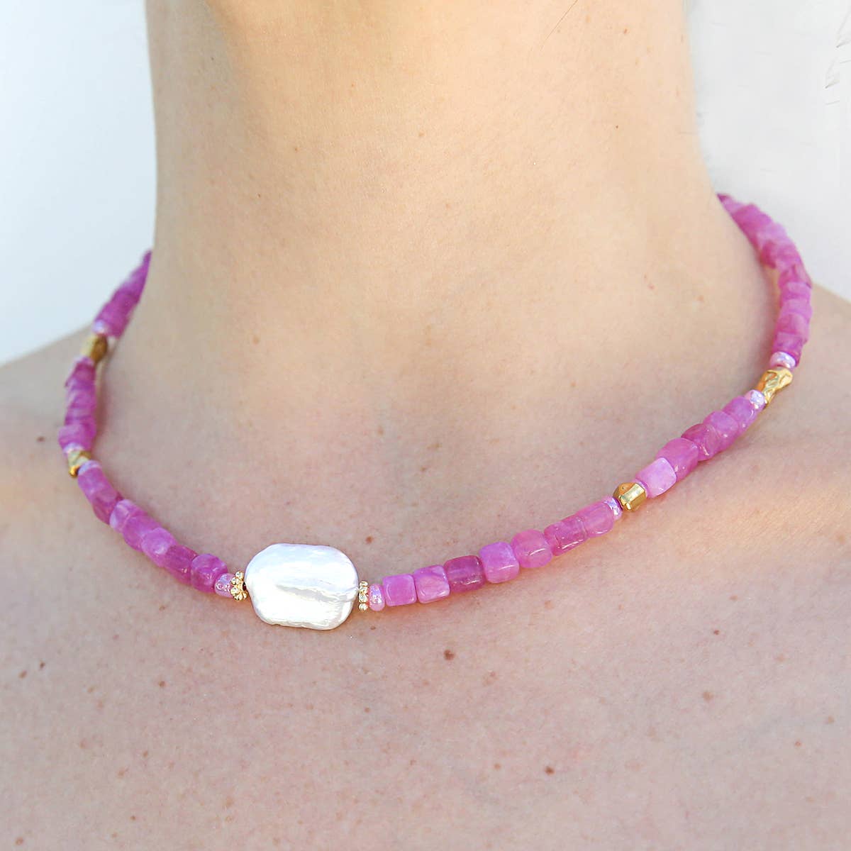 Kingston - Pink Pearl Necklace 