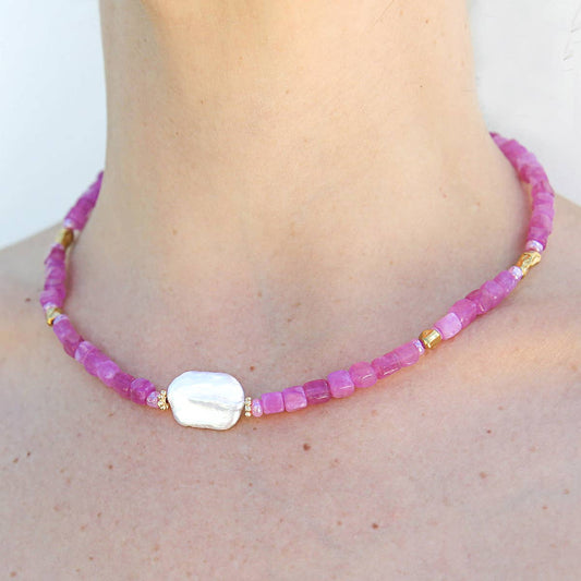 Kingston - Pink Pearl Necklace 
