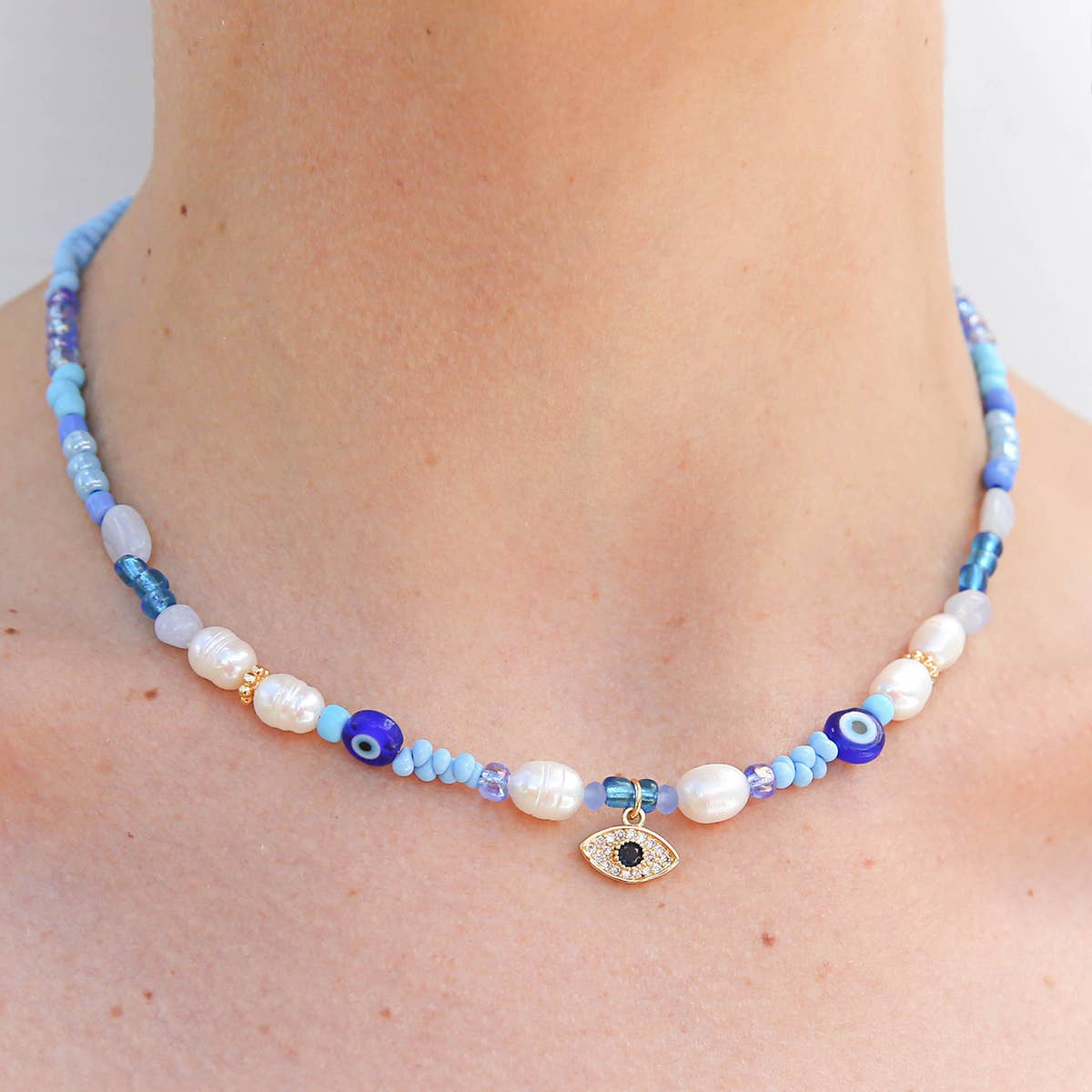 Evil Eye Blue Necklace