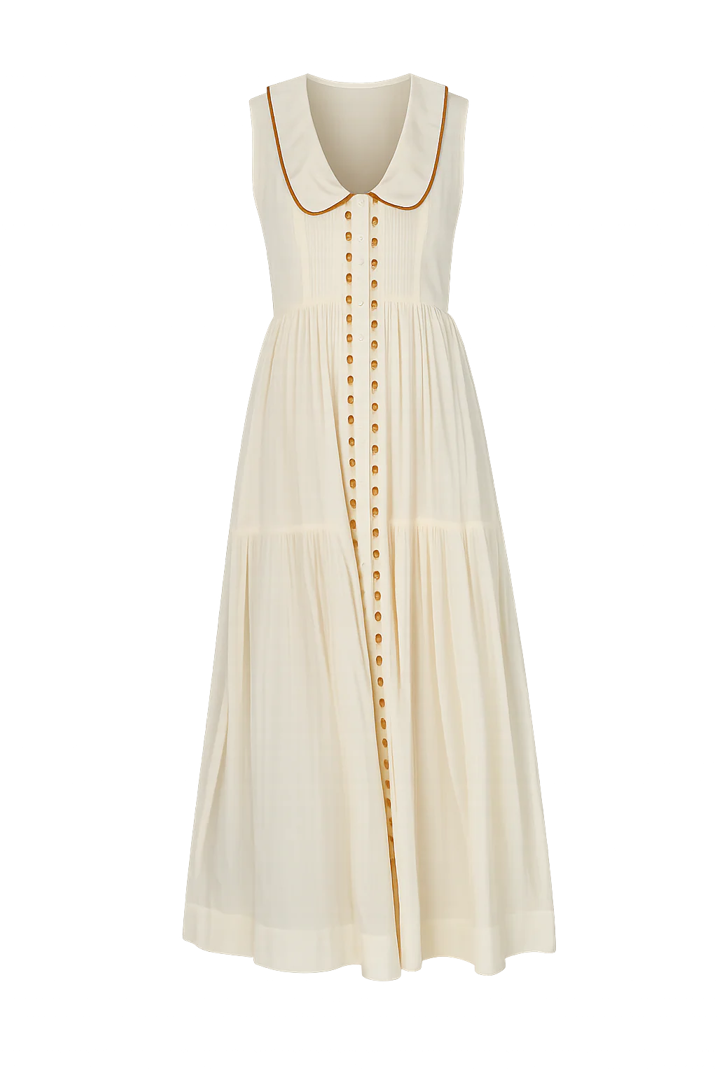 Marigold Mustang - Gabby Midi Dress - Cream