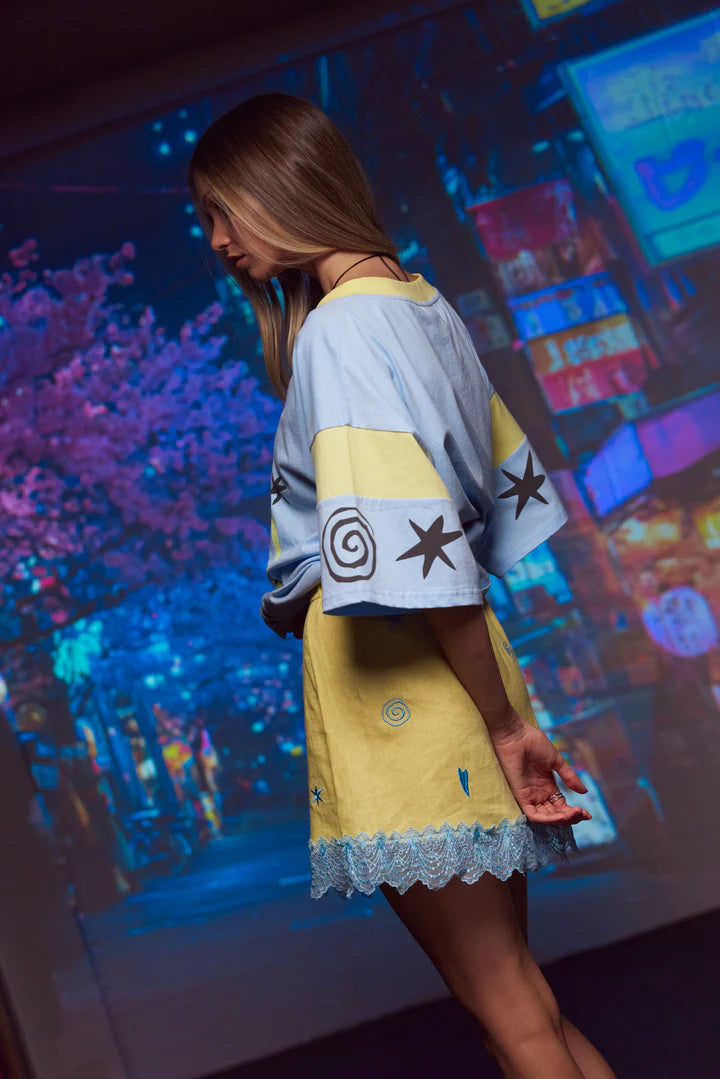 Only Lovers Left - Lucky Mini Skirt - Sunbeam