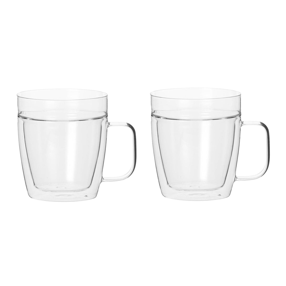 Leaf & Bean - Double Wall Glass Mug Set
