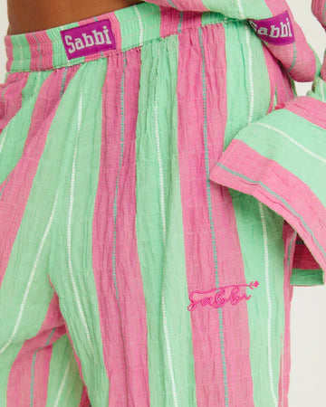 Sabbi - The Mexicola Pants - Pop Stripe - Green
