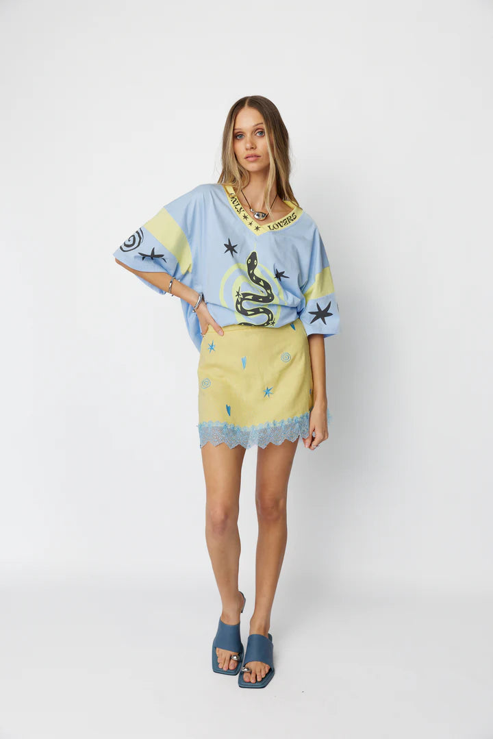 Only Lovers Left - Lucky Mini Skirt - Sunbeam