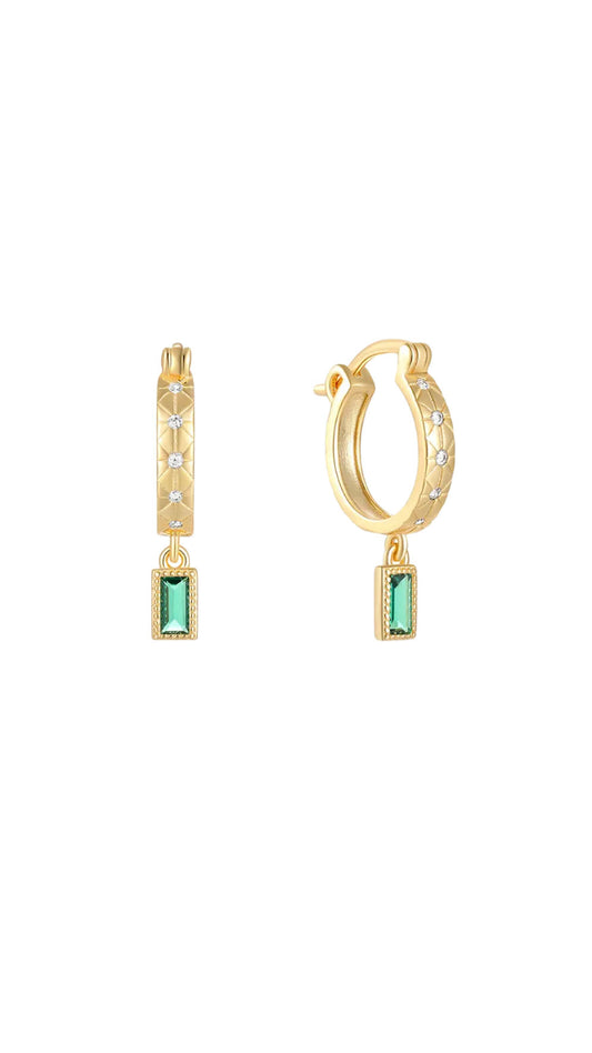 Sea Soul - Malio Green - Gold Earrings