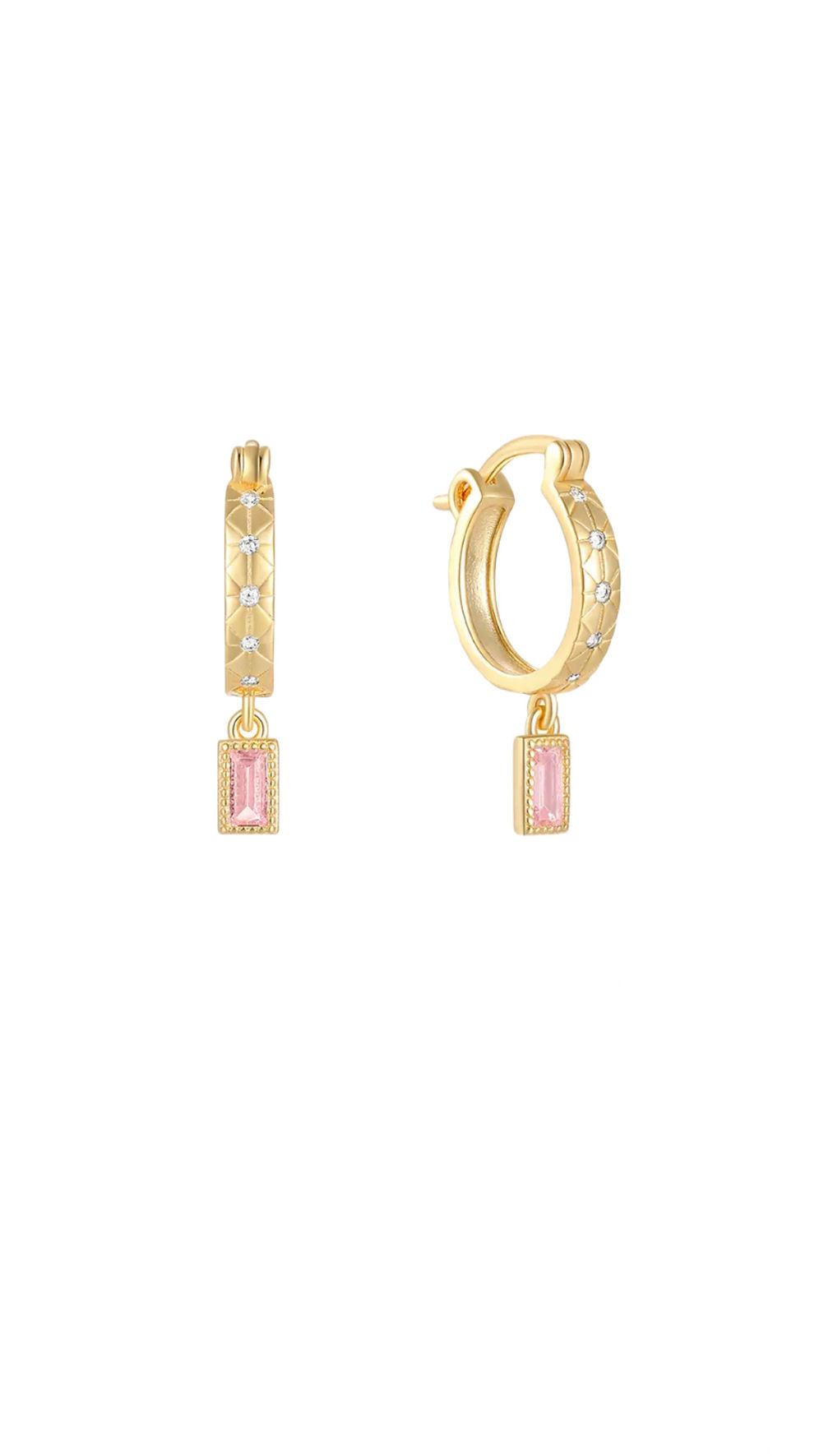 Sea Soul - Malio Pink - Gold Earrings