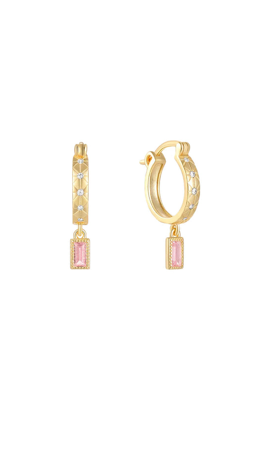 Sea Soul - Malio Pink - Gold Earrings