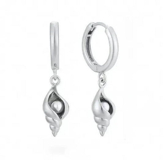 Sea Soul - Shelly - Silver Earrings