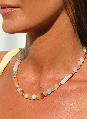 Sea Soul - Cotton Candy Beaded Necklace