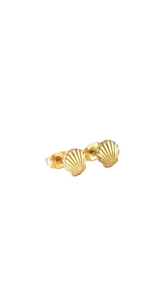 Sea Soul - Clam Studs II - Gold Earrings