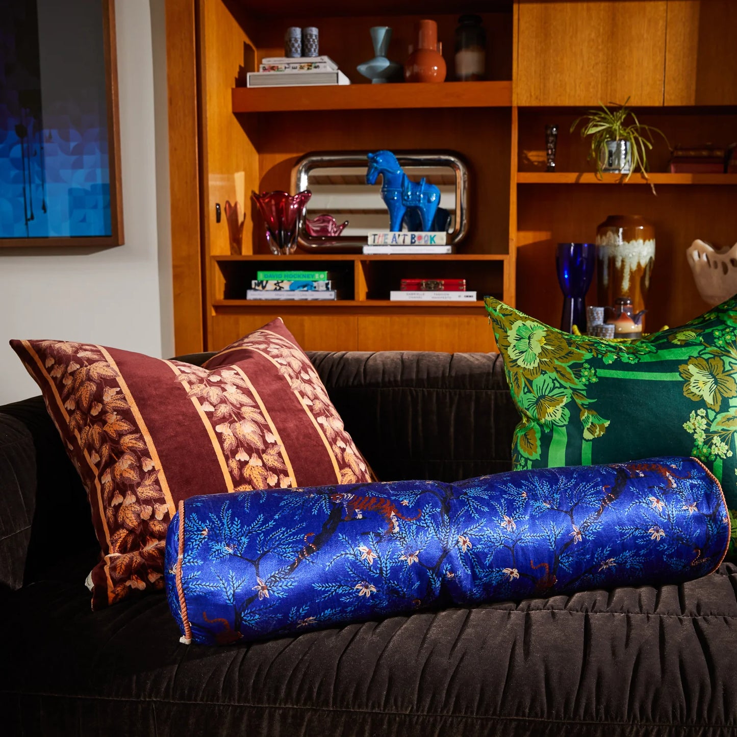 Sage X Clare - Andrea Bolster Cushion - Ultramarine