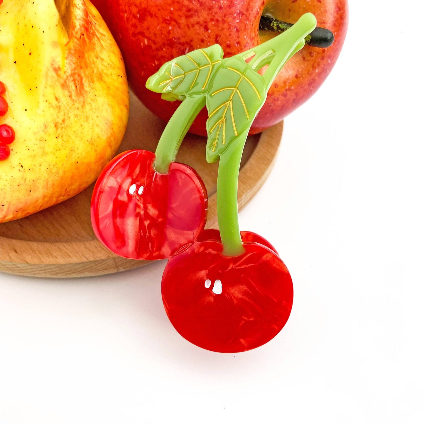 Diva - Red Cherry Claw Clip