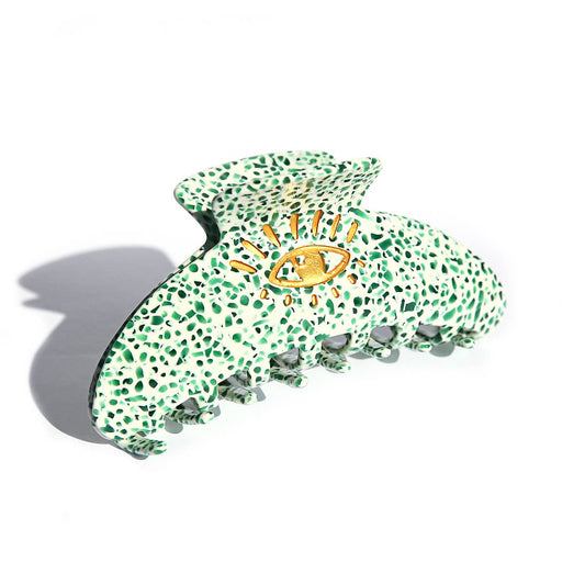 Kingston - Hair Claw Green Terrazzo