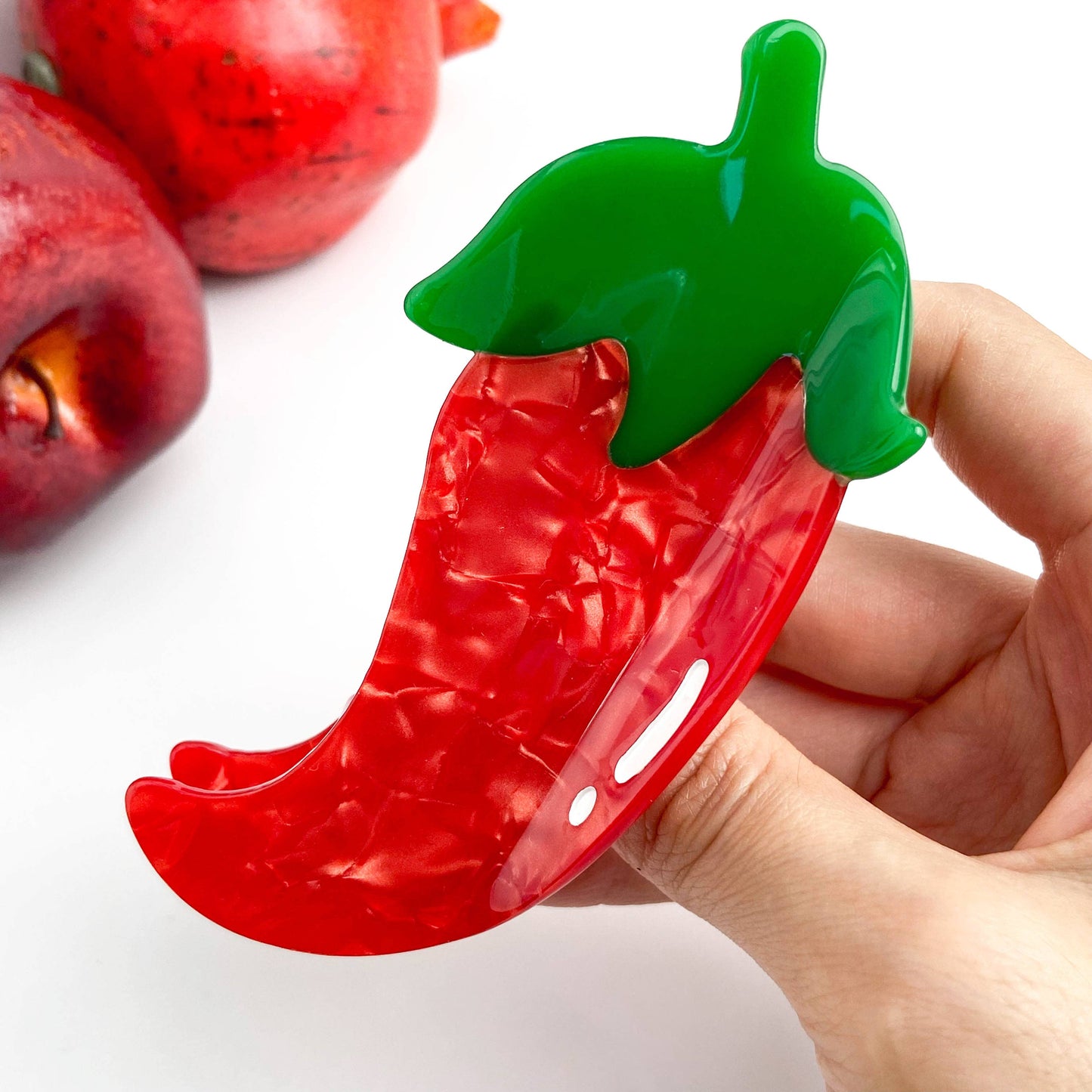 Diva - Red Chili Pepper Hair Claw Clip