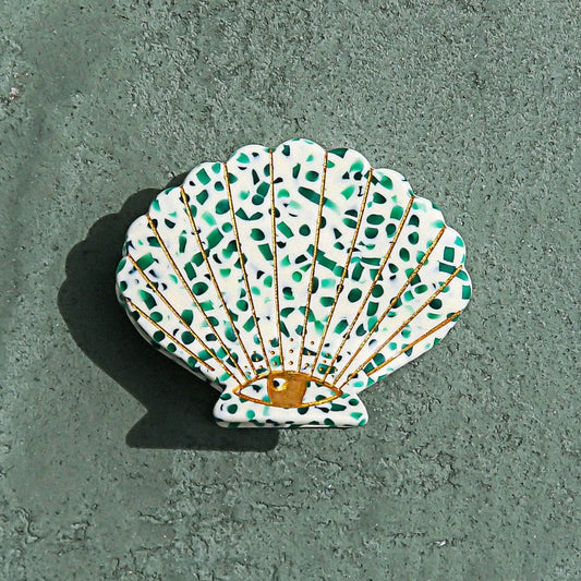 Kingston - Green Terrazzo Shell Clip