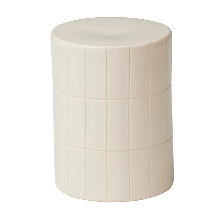 CTC - Boyd Ceramic Tile Stool - Ivory