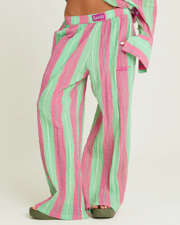 Sabbi - The Mexicola Pants - Pop Stripe - Green