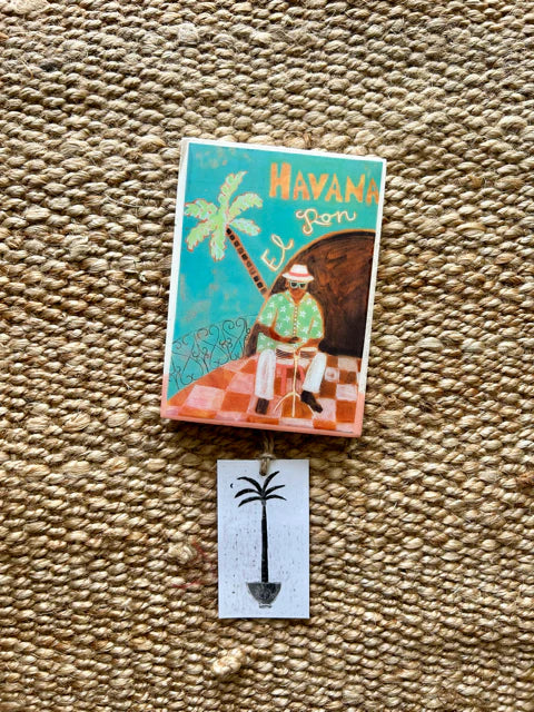 Sue Fantini Art - Bongo Guy - Small Handmade Tile