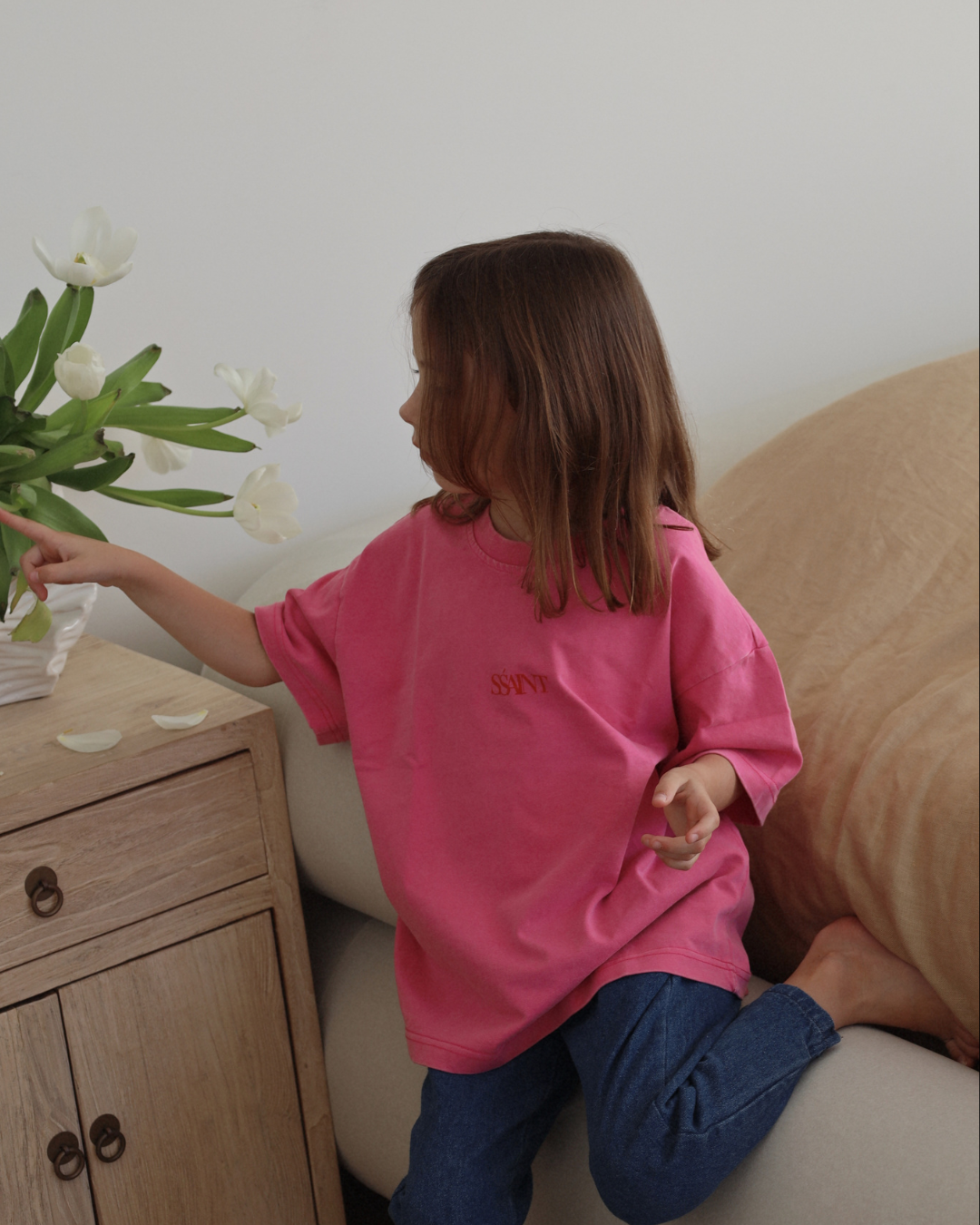 Ssaint Apparel - No Vacancy Tee - Washed Pink - Kids