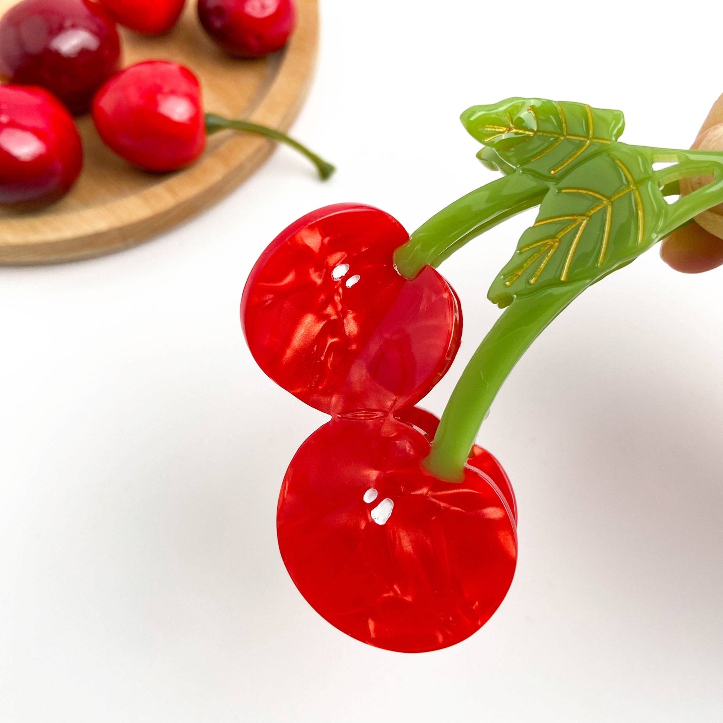 Diva - Red Cherry Claw Clip