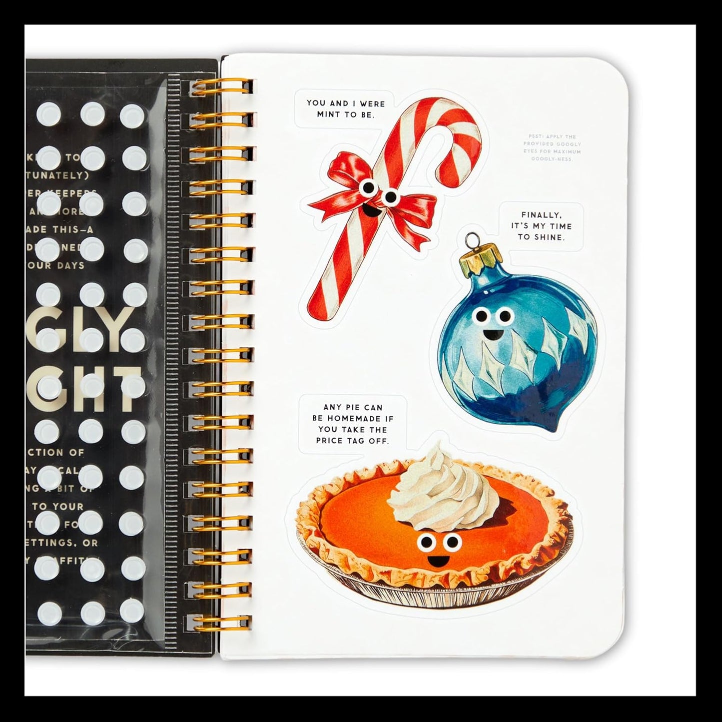 Galison - Googly & Bright Holiday Sticker Book - Wrapping Decorations
