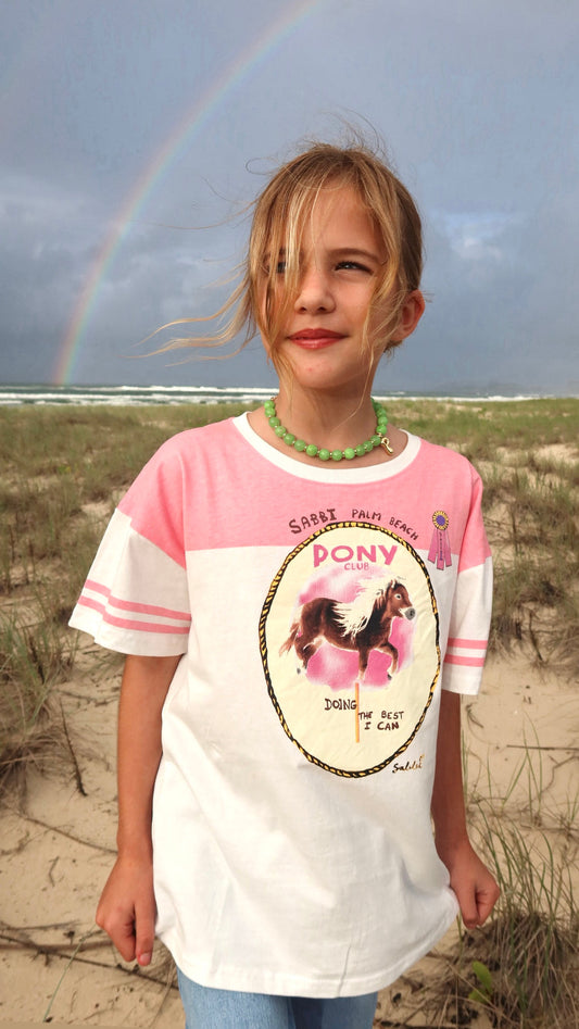 Sabbi - The Kids Pony Club Tee - Pink