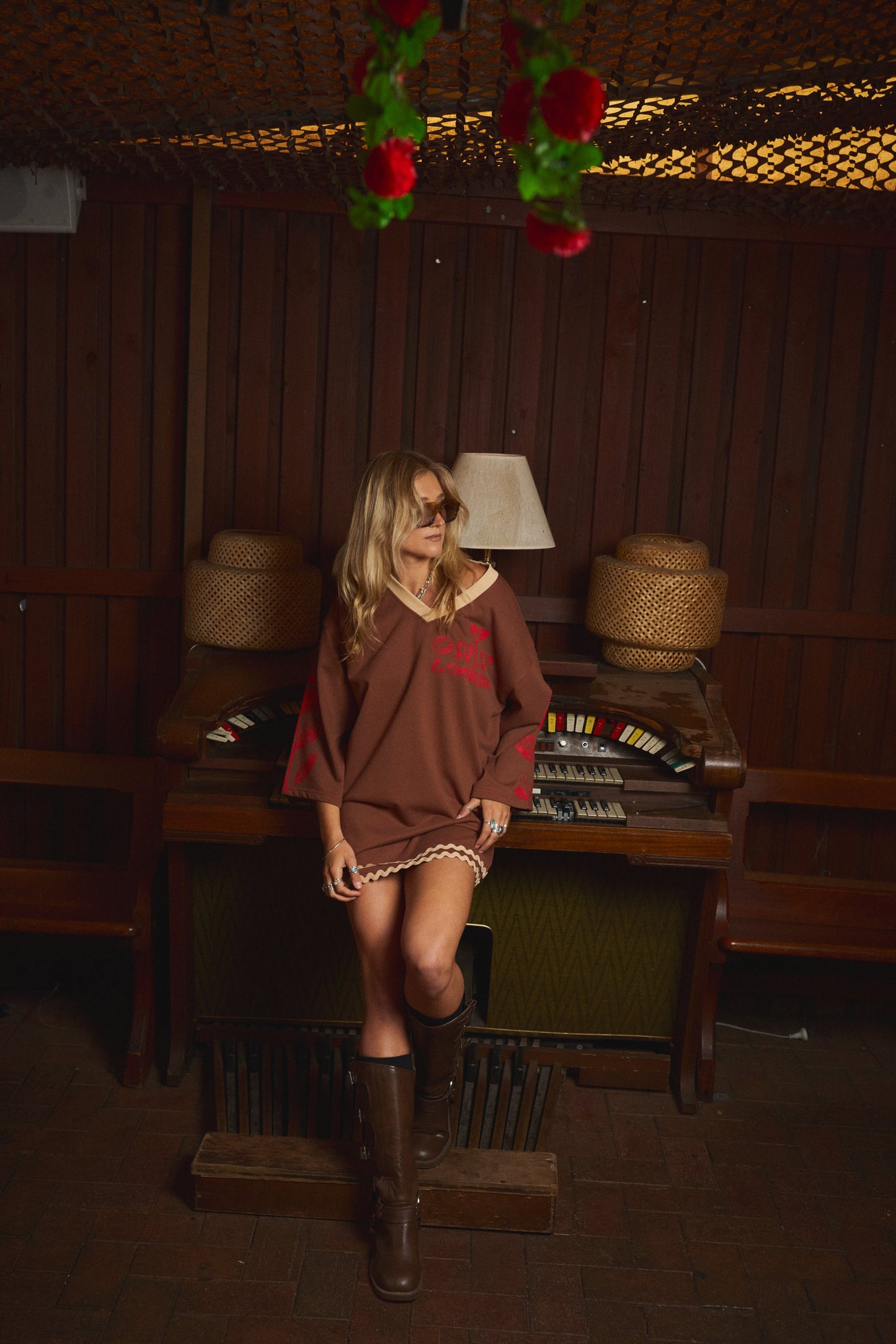 Only Lovers Left - The Roses Tee Dress - Sedona