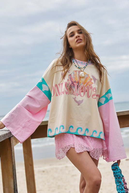 Only Lovers Left - Dolphini Boxy Long Sleeve Tee