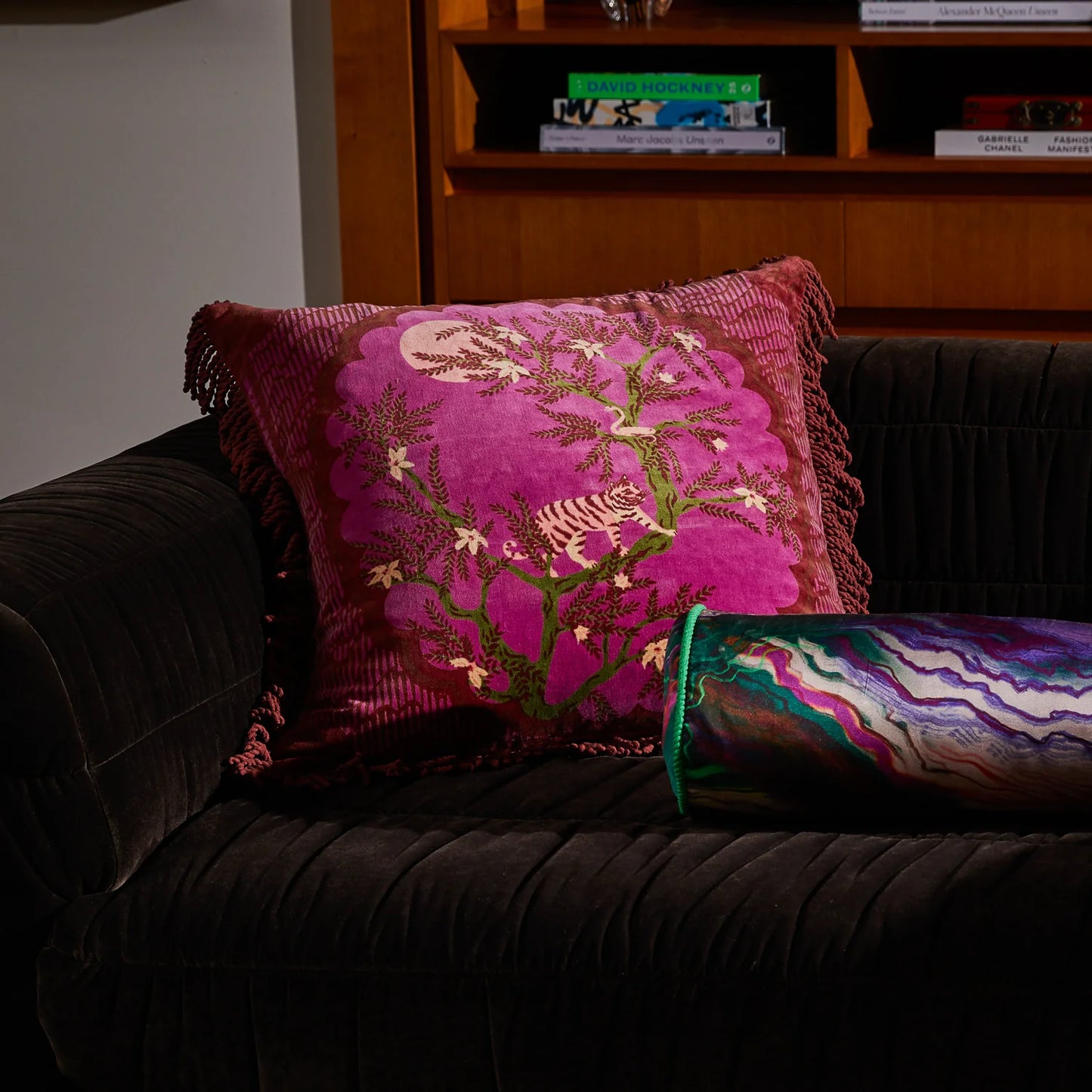 Sage X Clare - Andrea Velvet Cushion - Pansy