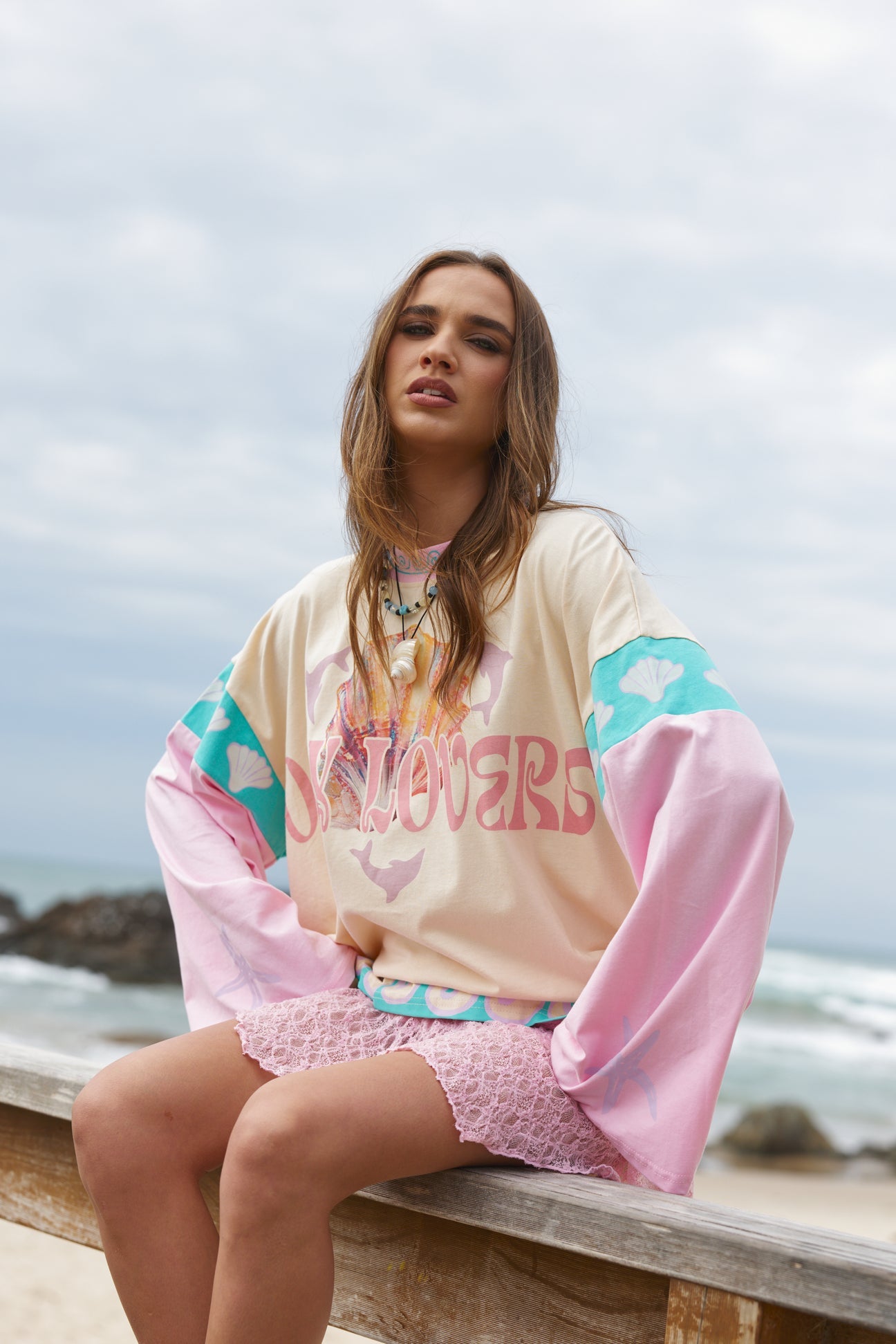 Only Lovers Left - Dolphini Boxy Long Sleeve Tee