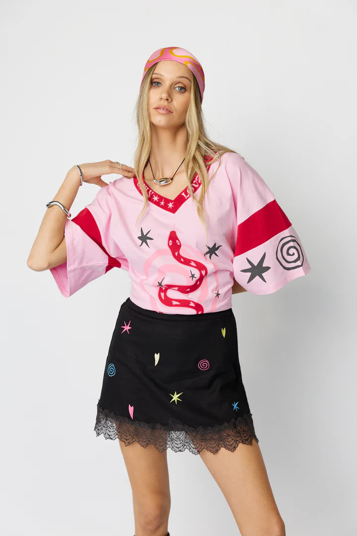 Only Lovers Left - Lucky Mini Skirt - Midnight