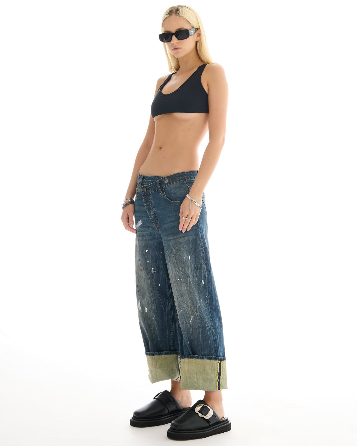 The Tales - Selvedge Denim Cross Over Slouch Jeans